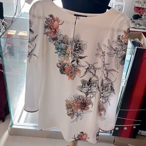 Marciano white floral mini dress